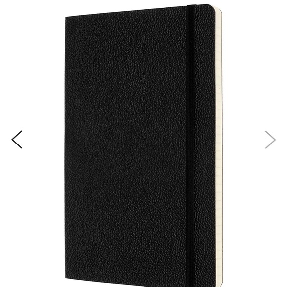 NIB Moleskine Limited Collection Leather Large Ruled Soft Cover Notebook Black - Picture 1 of 6